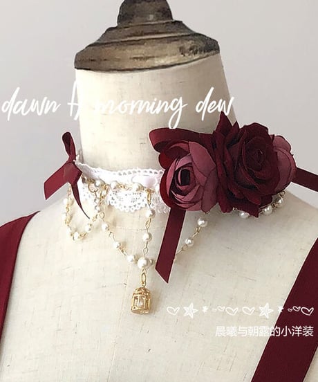 薔薇少女 クラシックロリィタ  ネックレス/ヘッドドレス[LO195]