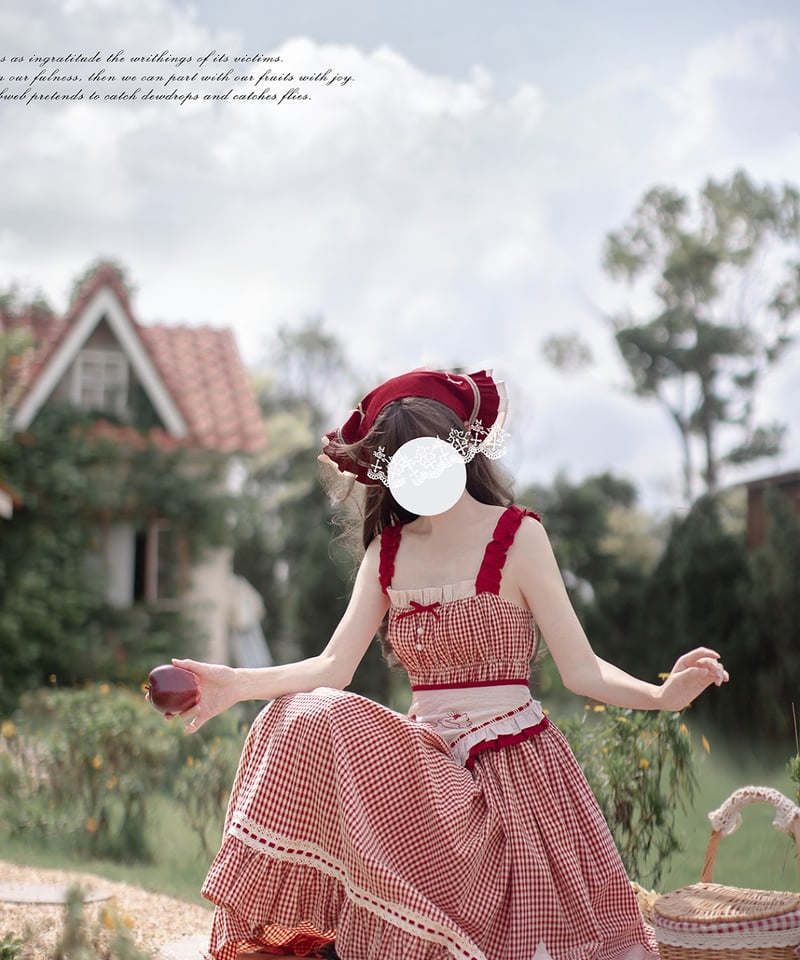 胡桃木JK / 赤ずきんと森のピクニック ロリィタドレス ギンガム