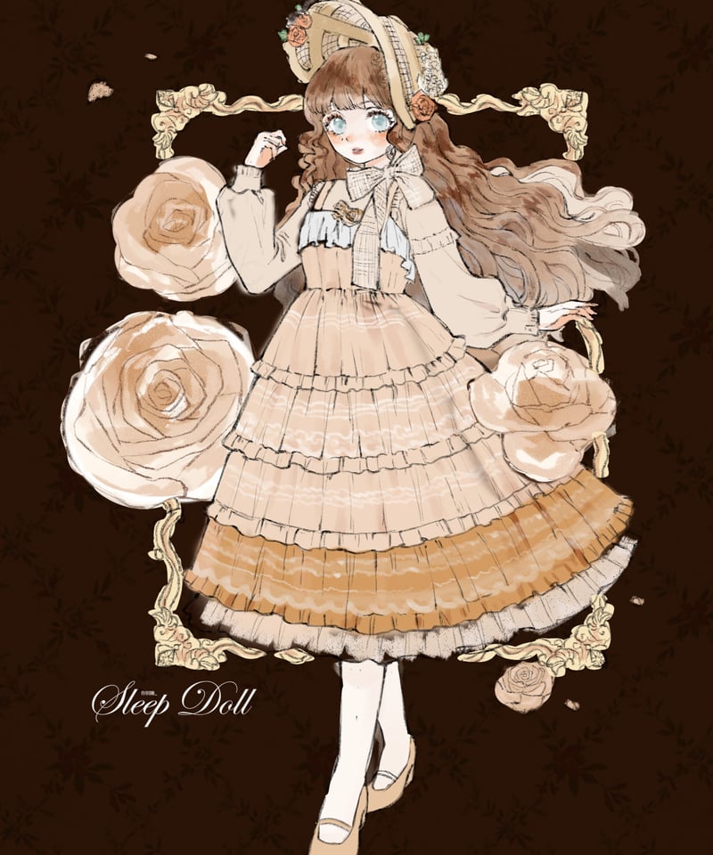 Sleep Doll カントリー風 ロリィタ JSK スカート セット ワン