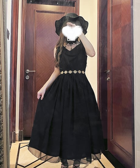 Miss Cube / 油画集 無地スイングカラー JSK、フライングスリーブJSK [LO1069]