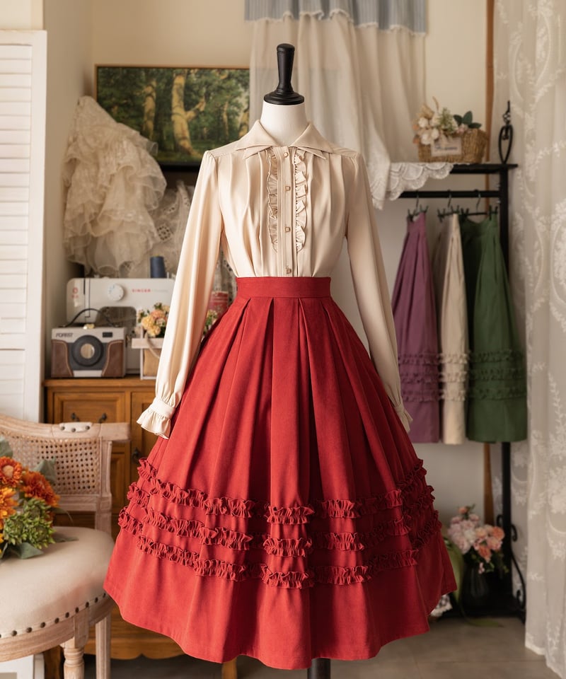 Forest Wardrobe 森林のかご4.0 三段フリルスカート [LO950] | Ro