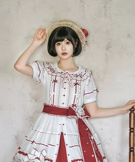 Miss Point 四季の果樹園 ロリィタドレス ブラウス、 花びらタブリエ、ペチコート [LO1611]