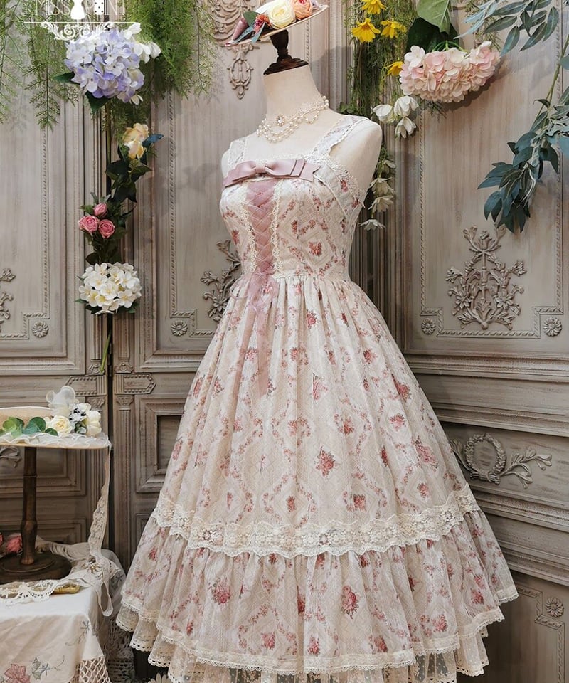 Miss Point 木香薔薇 1.0 レース/花柄 ロング ロリィタドレス Miss Point 木香薔薇 1.0 レース/花柄 ロング ロリィタドレス