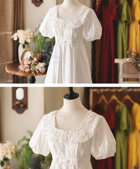 Forest Wardrobe 朝の森林 コットンワンピース [LO1601]