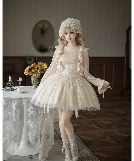 with PUJI Letter and Poetry / 告白詩 ロリィタドレス set [LO1579]