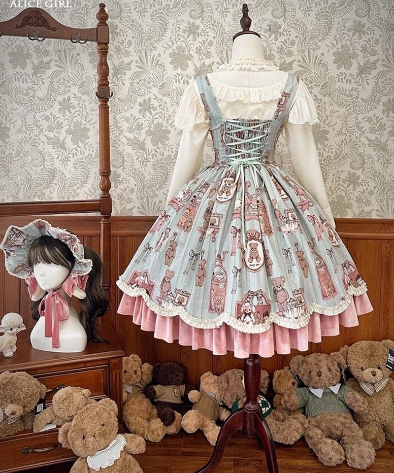 Alice Girl / ベアドールウォール ロリィタ JSK、OP、長袖 Alice Girl / ベアドールウォール ロリィタ JSK、OP、長袖