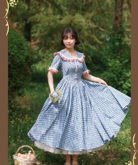Wizard of Oz / Antique book &  Fairy Tale Town レトロ ヴィンテージ風 ドレス [LO1457]