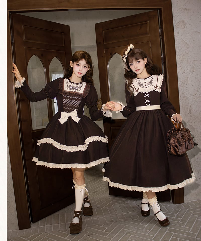 with PUJI / ミスブラウン ロリィタドレス ワンピース [LO1250] |  