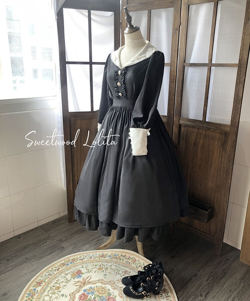 ロリィタ ワンピース ロング丈 XL レディローラ ローラダイアリー クラシック ロリィタ 長袖 ワンピース
