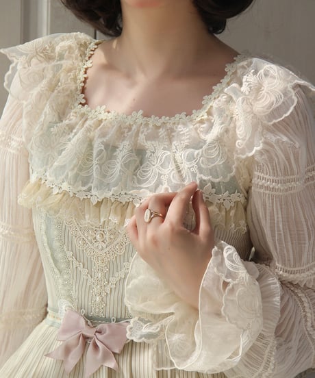 Miss Point 香りを求めて シフォン長袖ブラウス[LO585]