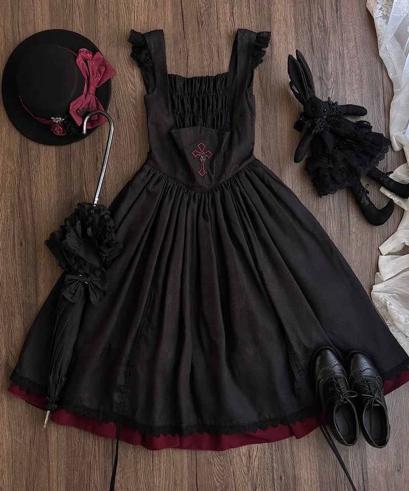 Miss Cube 血夜の灯守 ゴシック＆ロリィタドレス JSK [LO1543] | Ros