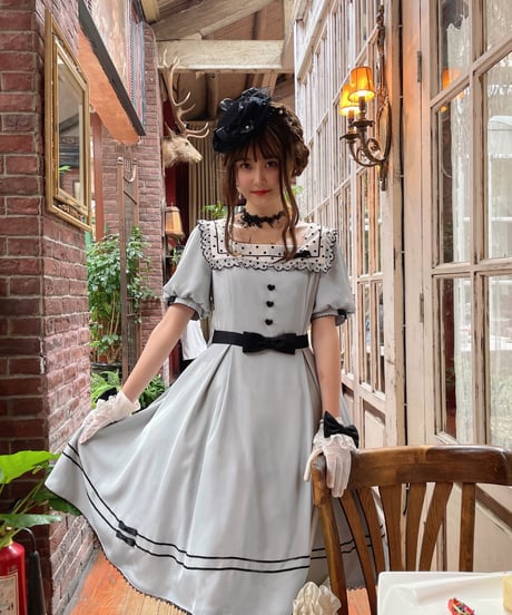 Holiday Time in Colmar スクエアネック 半袖ワンピース [LO338]
