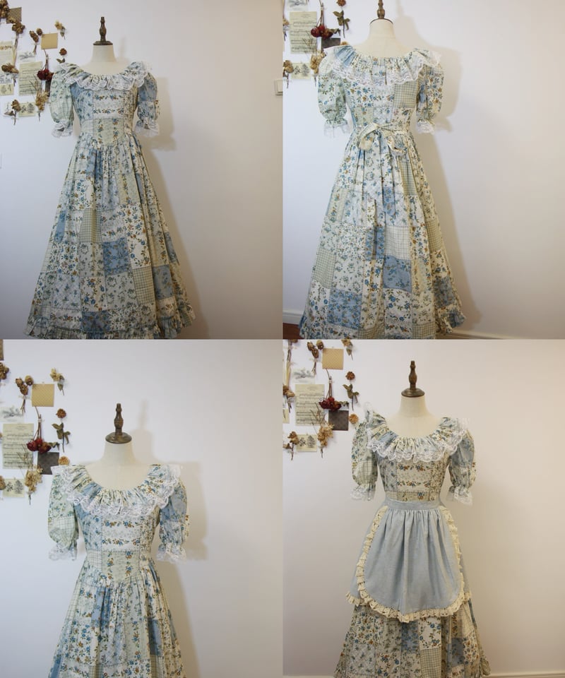 Wizard of Oz / 花壁のパッチワーク レトロ カントリー風 ドレス