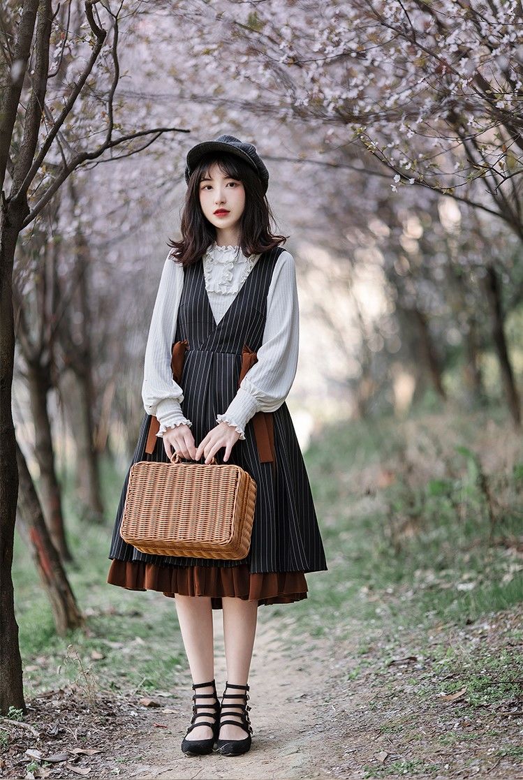 ロリィタ3点セット　JSK &ブラウス&ハット ロリィタ3点セット JSK &ブラウス&ハット ロリィタ3点セット JSK &ブラウス