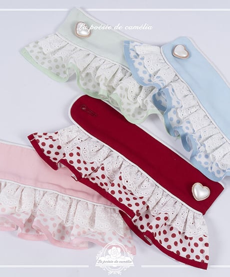 la poésie de camélia いちご 刺繍ロリィタ 手首袖[LO474]