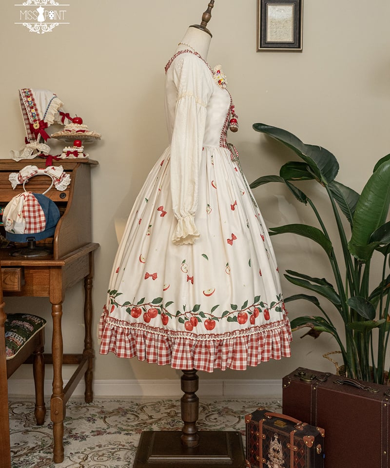 魔女の森 姫袖ワンピース ボンネット付き 魔女の森 姫袖ワンピース ボンネット付き