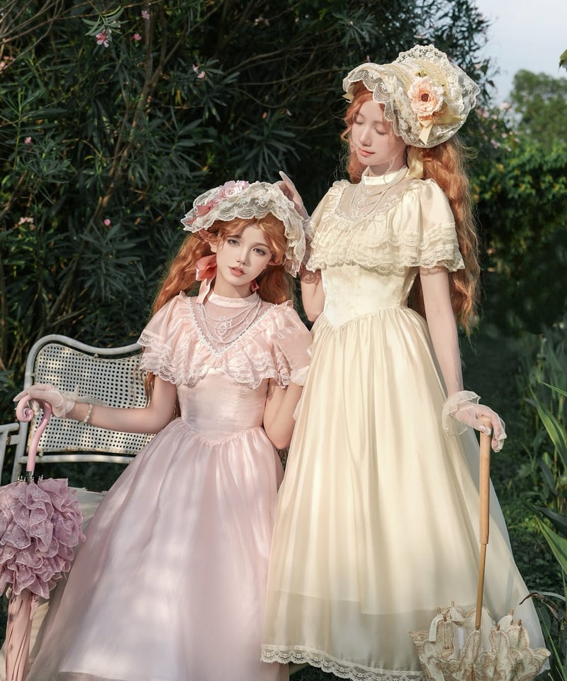 with PUJI / 朝霧の庭園 エドワーディアンドレス ワンピース [LO1440