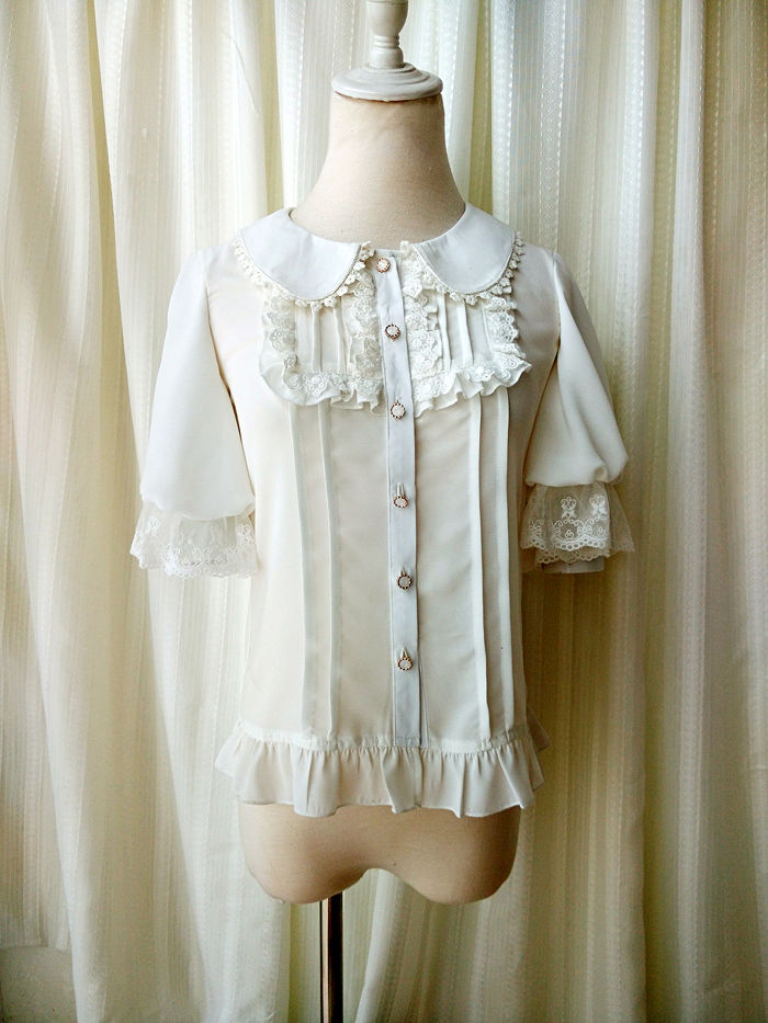 ロリータ ブラウス ホワイト レース パフスリーブ　モワティエ fit=scale-down,w=1200