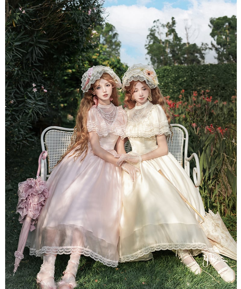 with PUJI / 朝霧の庭園 エドワーディアンドレス ワンピース [LO1440