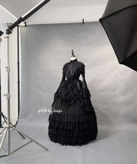 VantablackStudio / アマラ 未亡人のドレス ゴシック JSK, ブラウス, ペチコート [LO964]