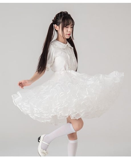 オーガンジー  4段ビッグ パニエ  50cm/60cm丈 40m [SK87-8]