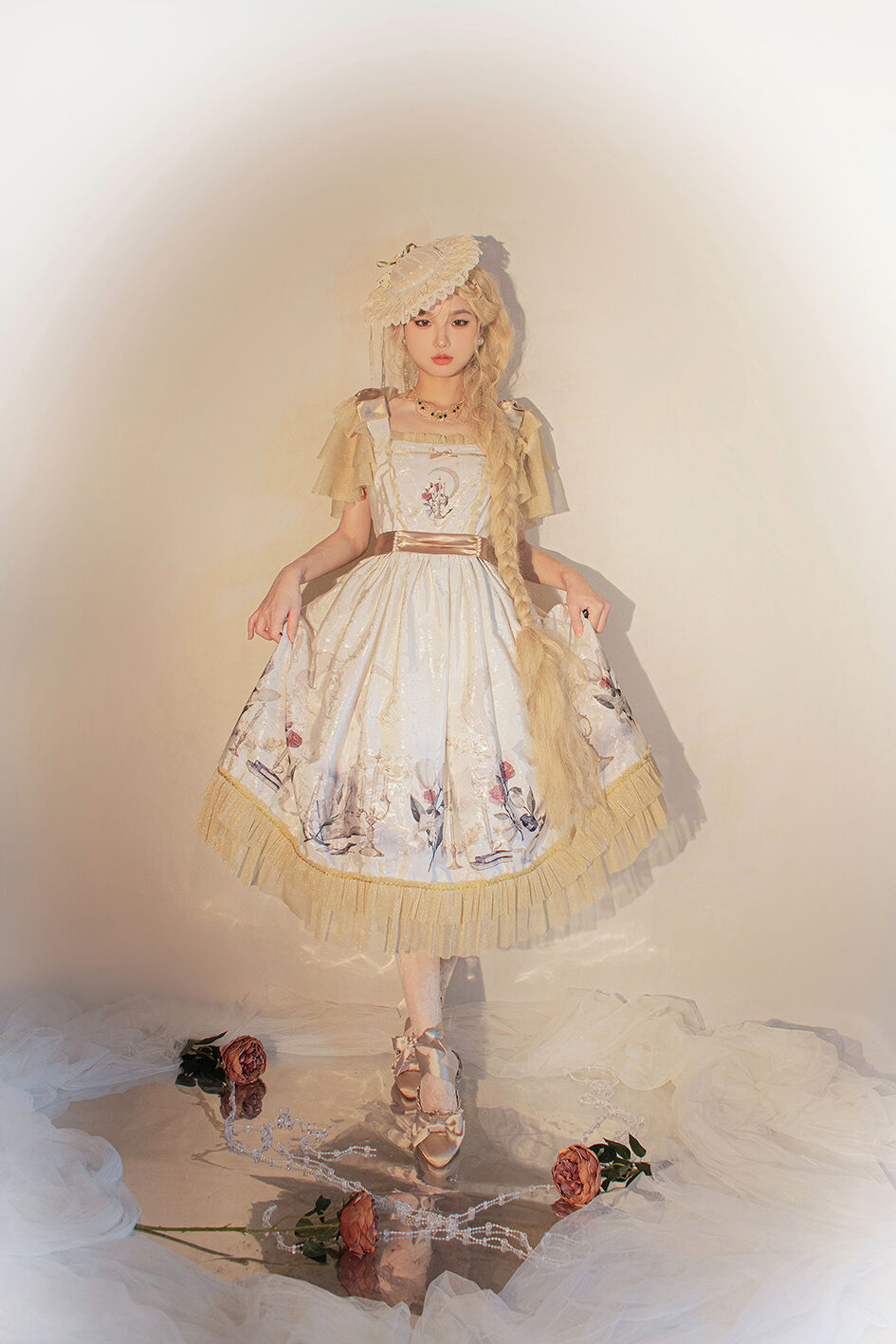 夜想曲 月のアリア フライングスリーブ ロリィタ JSK [LO630