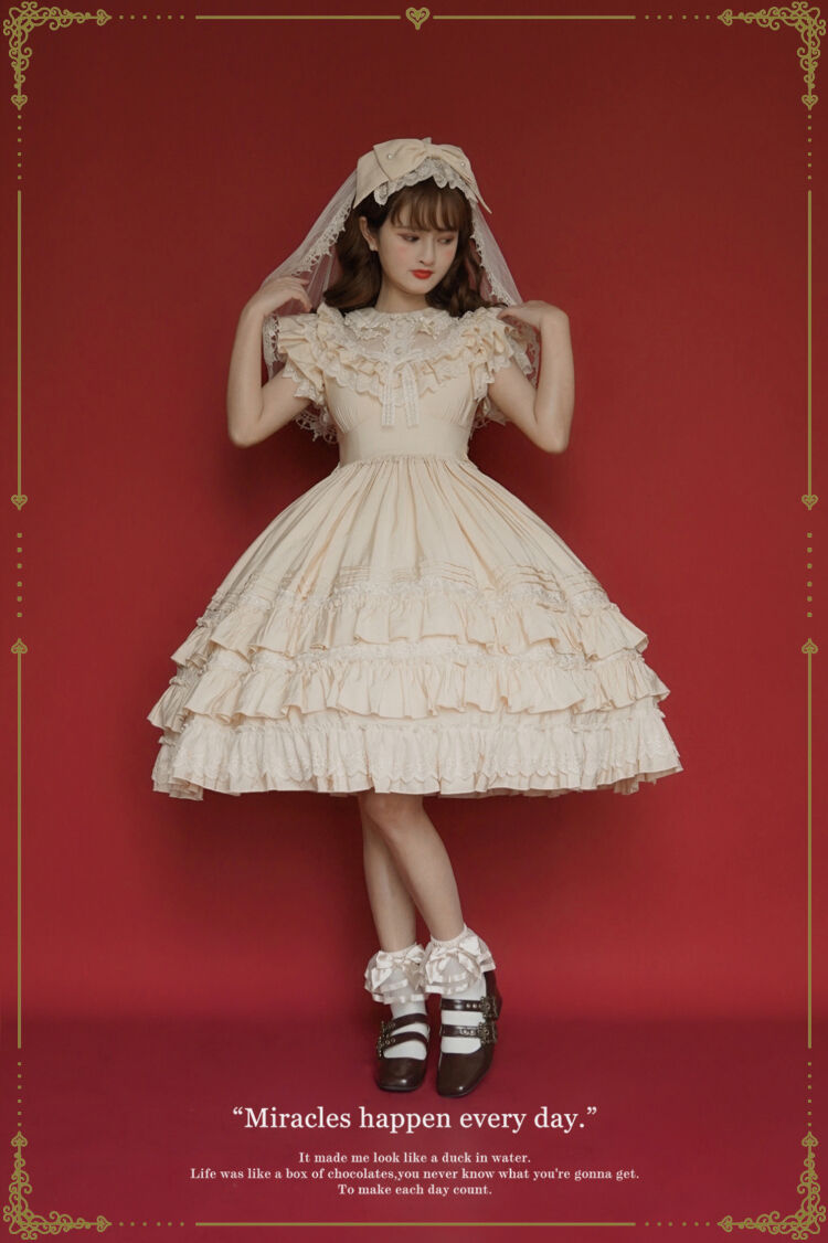 アトリエgg ワンピース　ヘッドドレス付き アトリエgg ワンピース ヘッドドレス付 赤リンゴと少女