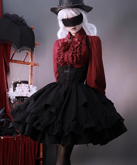 VantablackStudio / モロッコ侯爵  ゴシック ブラウス・コルセットJSK [LO807]