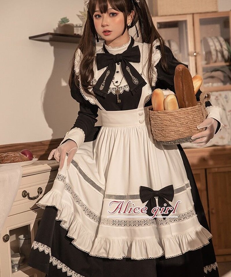 Alice Girl ブリティッシュスタイル アリスメイド ロング丈 ワンピース