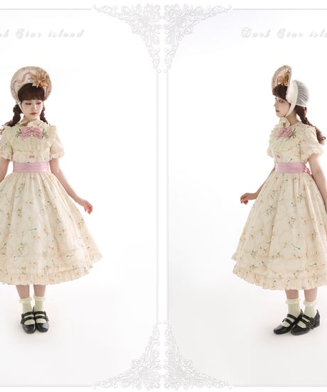 Dark Star Island 百合と山の風 クラシックロリィタドレス ワンピース セット [LO611]