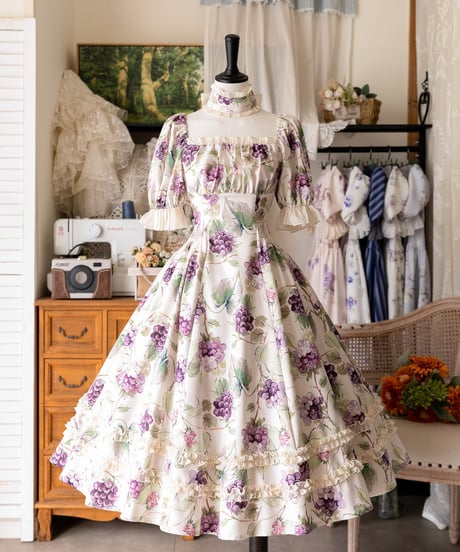 Forest Wardrobe 森林のかご5.0 スクエアネックワンピース [LO1090]