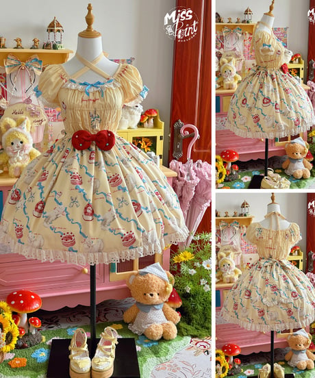 Miss Point / リボンと子ねこのスイーツタイム ロリィタワンピース、JSK [LO1437]