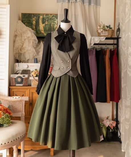 Forest Wardrobe 森林のかご4.0 ボックスプリーツスカート [LO950]