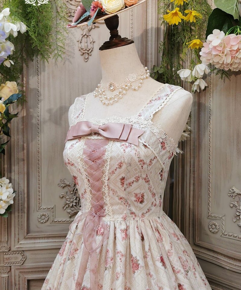 Miss Point 木香薔薇 1.0 レース/花柄 ロング ロリィタドレス JSK [LO2