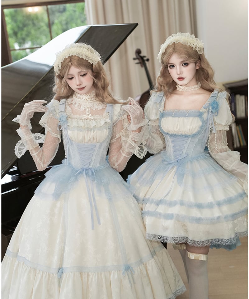 with PUJI / 海辺のティータイム ロリィタドレス セット [LO1461] | R