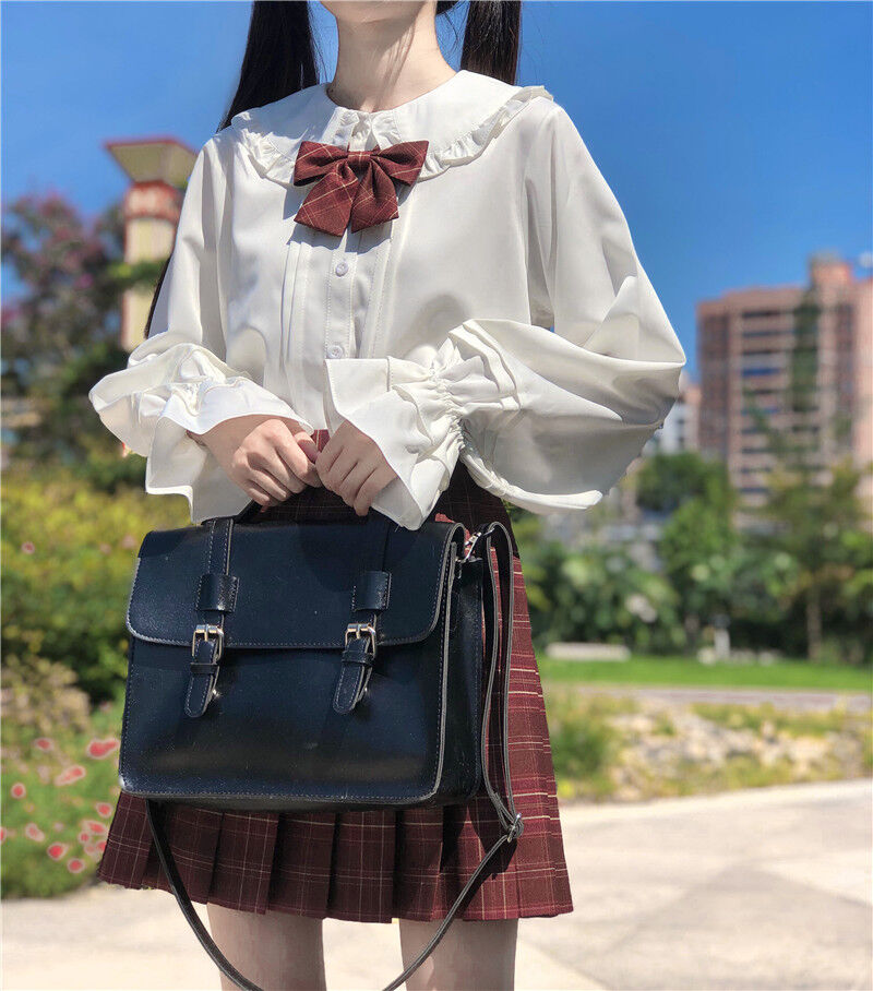 ホワイト フリルドールカラー 長袖キャンディスリーブ ロリィタ
