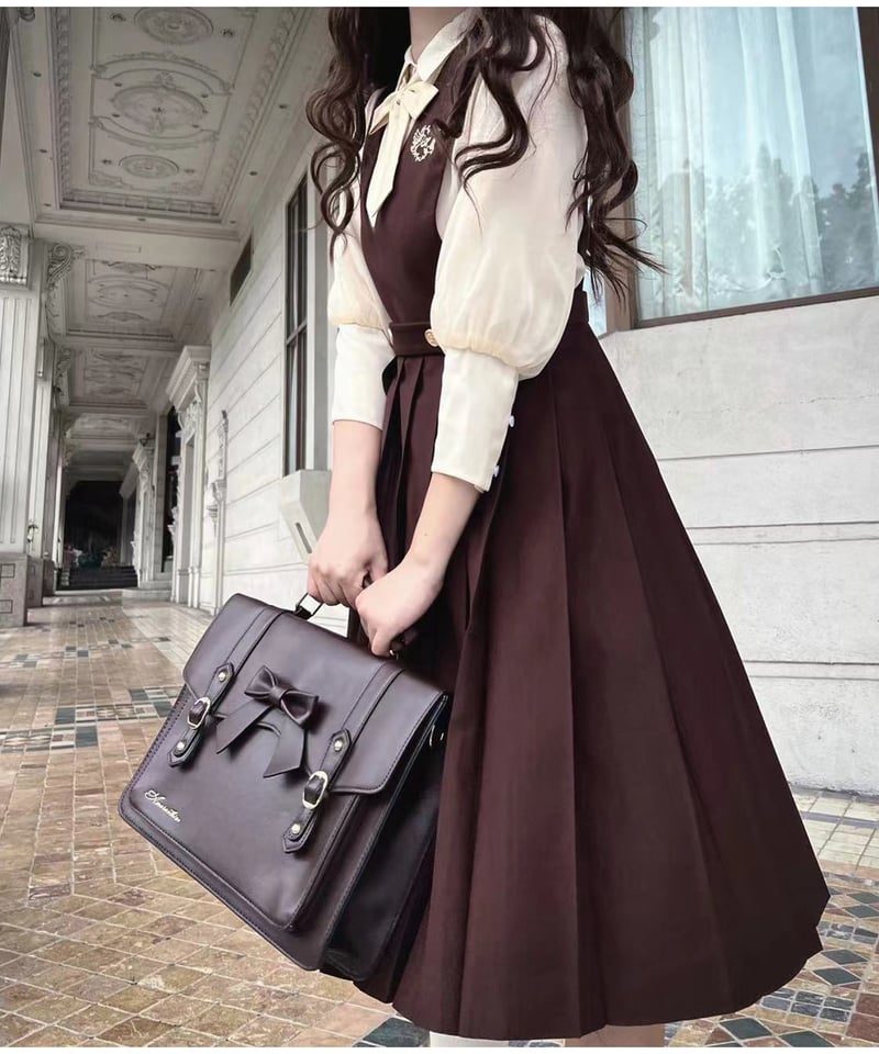 胡桃木JK / 金茶色の思い出 夏服 オリジナルJK制服 JSK, ブラウス