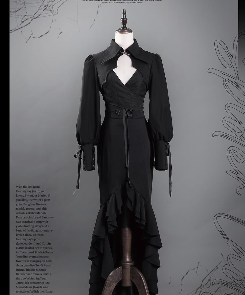 VantablackStudio / 幽霊蜘蛛・蜘蛛夫人 ゴシック フィッシュテイル