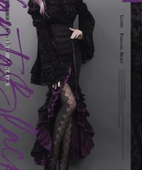 VantablackStudio / 紫＆紅 ゴシック フィッシュテイルスカート、蝙蝠ボレロ＆キャミソール [LO1223]