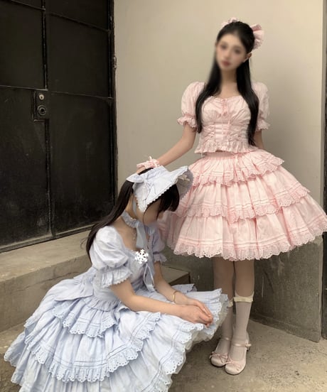 WF Lolita / Miss Flora   ロリィタドレス 綿 ブラウス＋スカートセット [LO973]