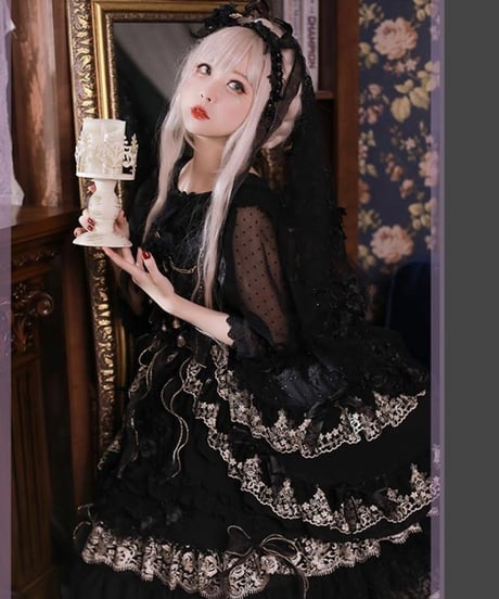 Dawn & Morning Dew Lolita / 朝露の花嫁 クラシックロリィタ アクセサリー （黒） [LO917]