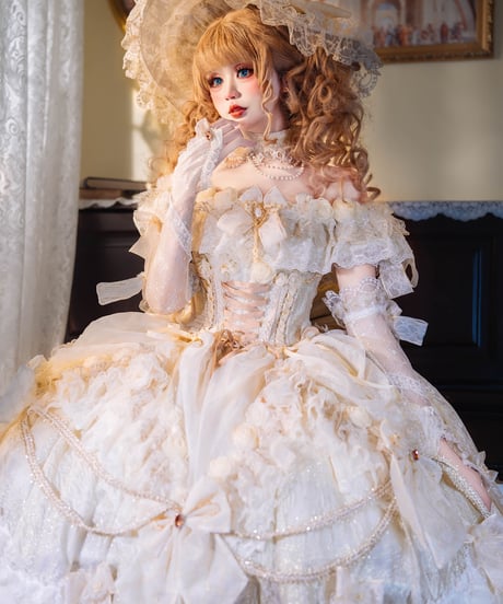 HinanaQueena / Tree Peony ロングドレス ウエディングドレス ワンピース 単品 [LO1115]