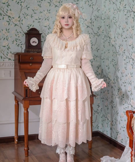 Miss Point / ミスポイントの花園 刺繍段々スカート [LO1473]