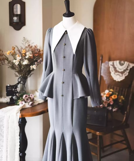 Forest Wardrobe 森林のそよかぜ フィッシュテイル ロングワンピース [LO1252]