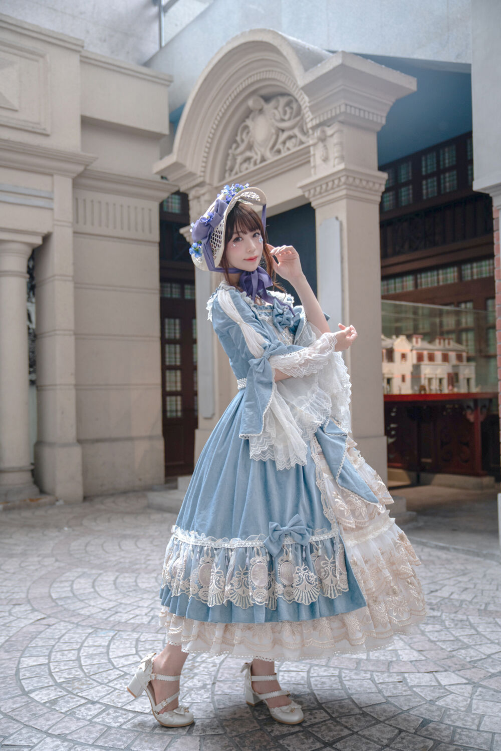 ハンドメイド　ワンピース　エリザベス風　100cm ハンドメイドワンピースエリザベス風100cm