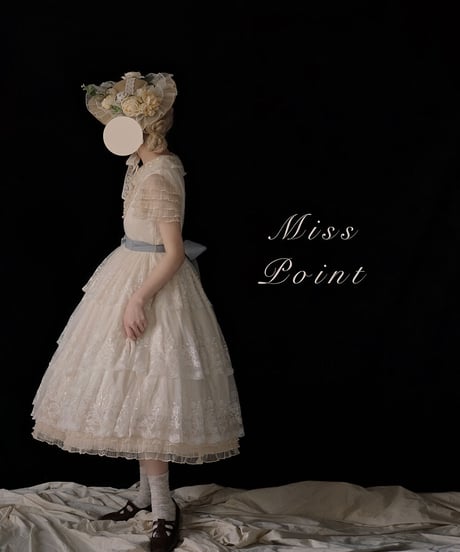 Miss Point 花盛りの私  三段レースドールカラー ワンピース ショート XXL [LO438]