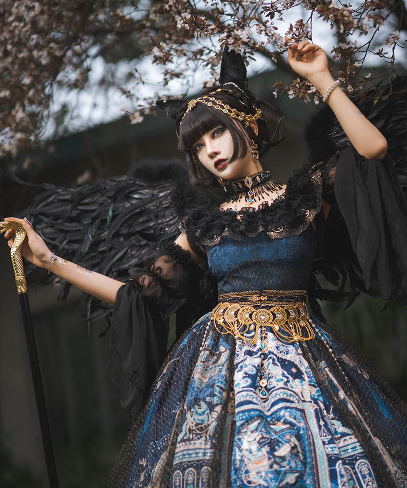 Dusk BASTET （ 黄昏贝斯特）エジプト風ロリィタ JSKセット Dusk BASTET （ 黄昏贝斯特）エジプト風ロリィタ ゴージャスJSK