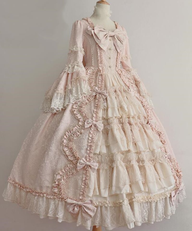 ローブアラフランセーズ ピンク ワンピース ヘッドドレス ローブアラフランセーズ ピンク ワンピース ヘッドドレス ローブ・ア