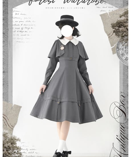 Forest Wardrobe 森林のアンティークチェスト ケープ付きワンピース [LO1286]