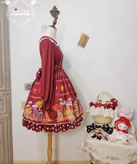 Miss Cube きのこの妖精 ロリィタドレス 長袖ワンピース  [LO939]